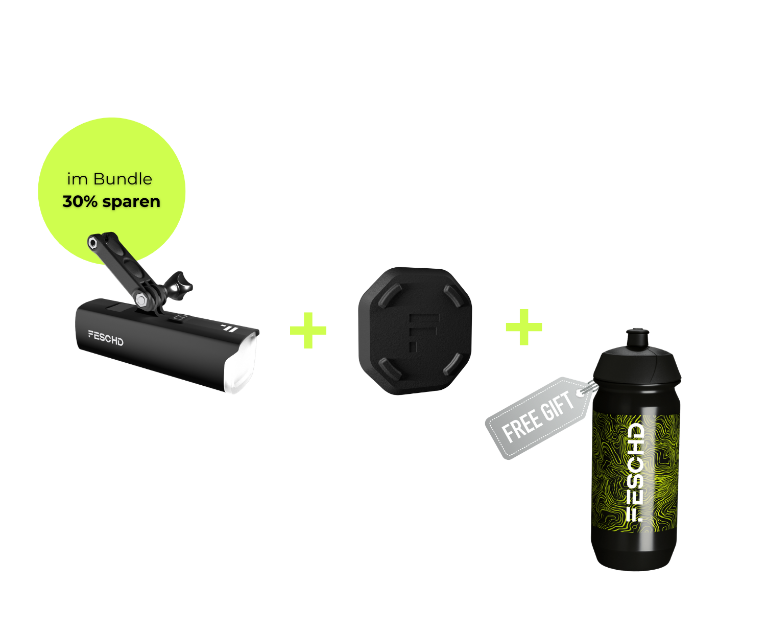 Fahrradlicht inkl. Powerbank + Überall Mount & Gratis Trinkflasche