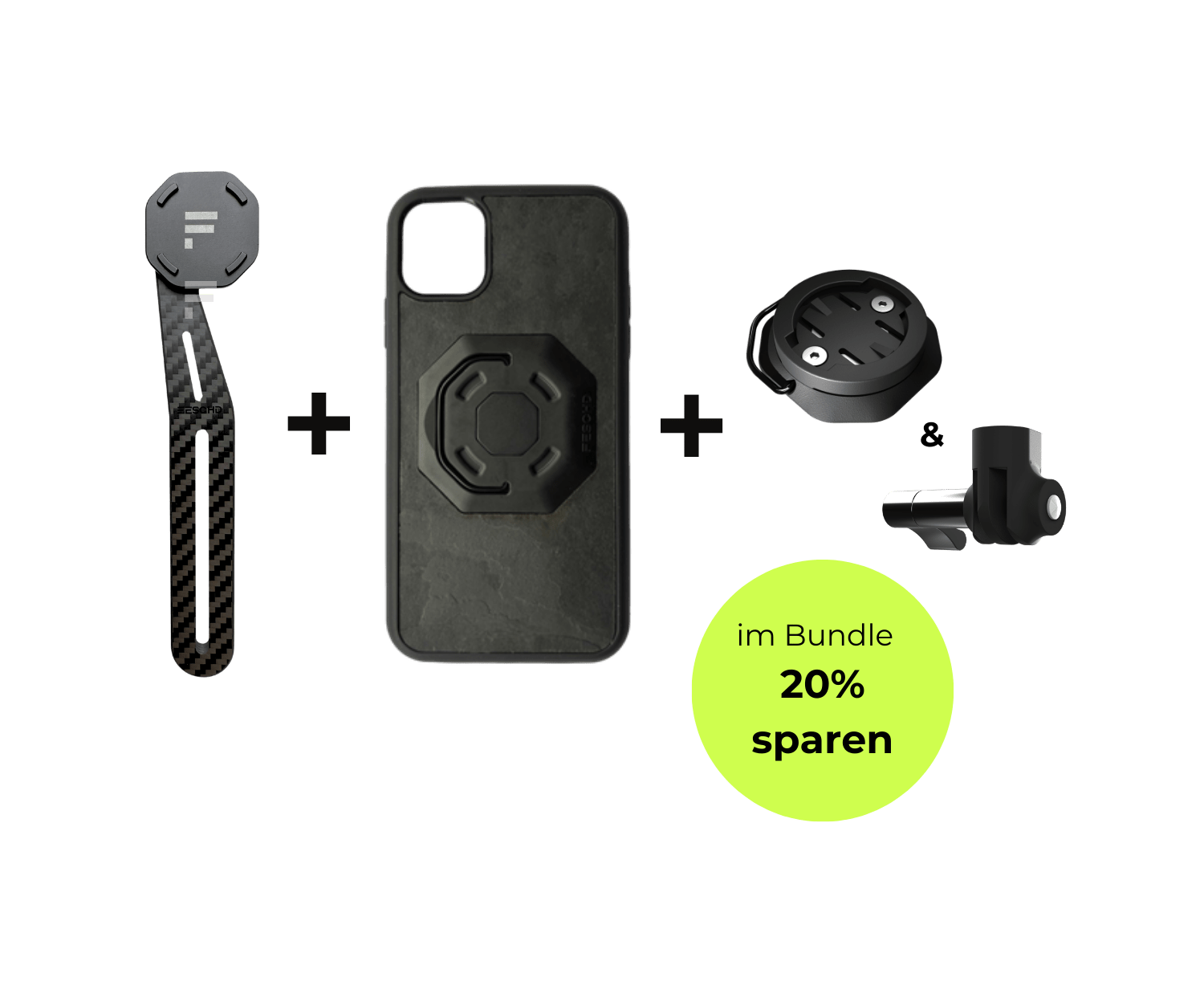 iPhone Bundle Aero FESCHD iPhone 11 iPhone Bundle Aero + Zubehör Pack (GoPro Mount Aero + Adapter Radcomputer)