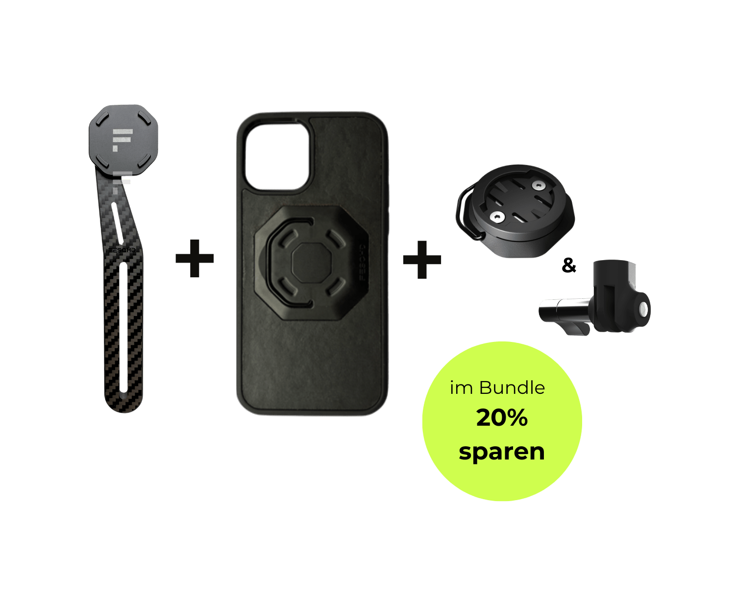 iPhone Bundle Aero FESCHD iPhone 12/12 Pro iPhone Bundle Aero + Zubehör Pack (GoPro Mount Aero + Adapter Radcomputer)