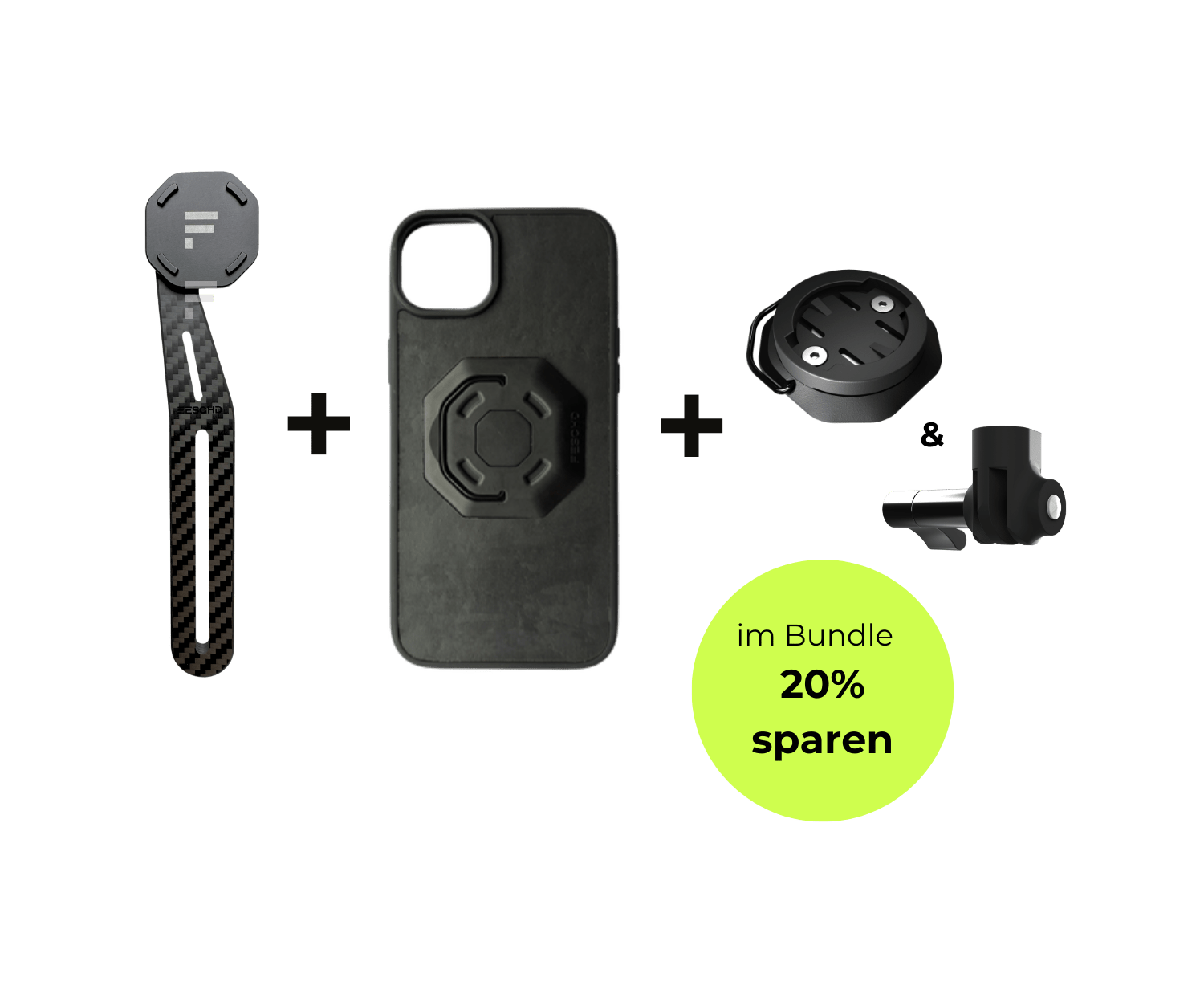 iPhone Bundle Aero FESCHD iPhone 14 Plus iPhone Bundle Aero + Zubehör Pack (GoPro Mount Aero + Adapter Radcomputer)