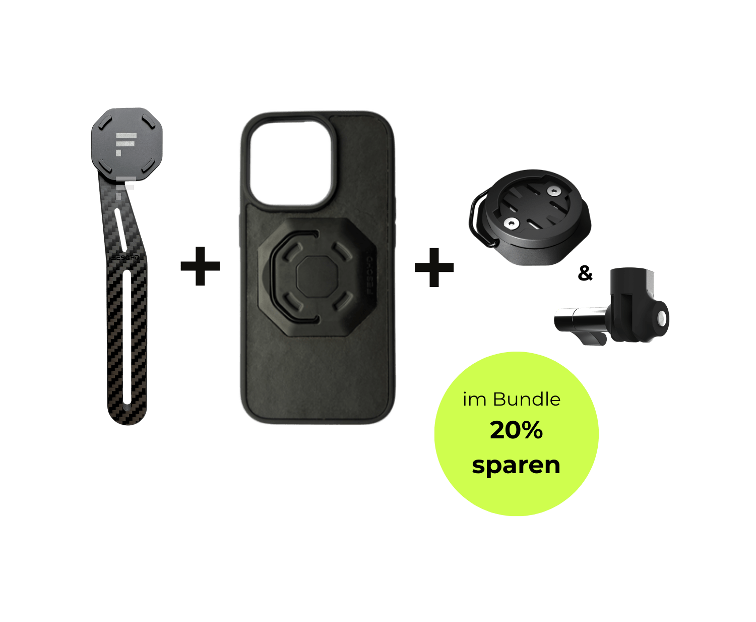 iPhone Bundle Aero FESCHD iPhone 14 Pro iPhone Bundle Aero + Zubehör Pack (GoPro Mount Aero + Adapter Radcomputer)