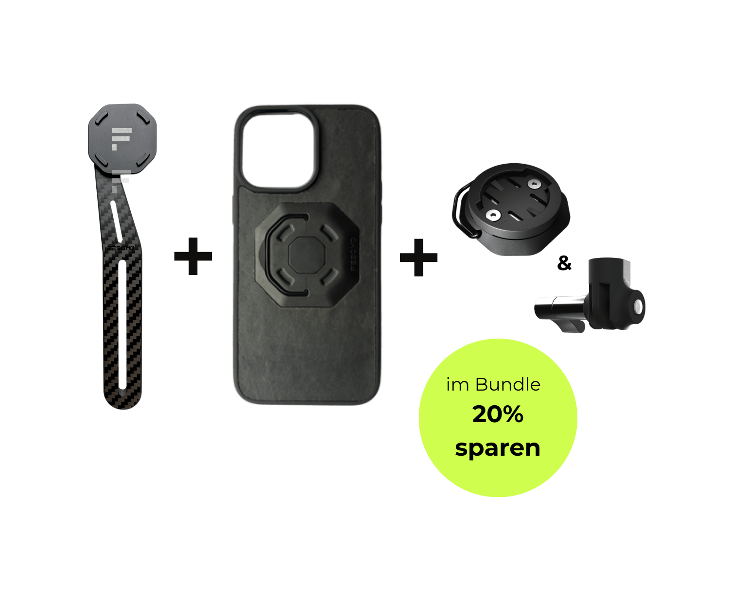 iPhone Bundle Aero FESCHD iPhone 14 Pro Max iPhone Bundle Aero + Zubehör Pack (GoPro Mount Aero + Adapter Radcomputer)