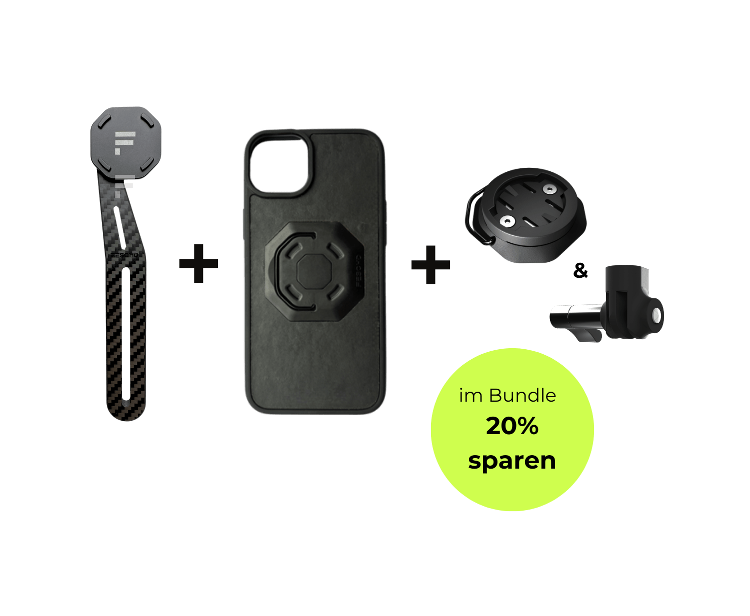 iPhone Bundle Aero FESCHD iPhone 15 Plus iPhone Bundle Aero + Zubehör Pack (GoPro Mount Aero + Adapter Radcomputer)