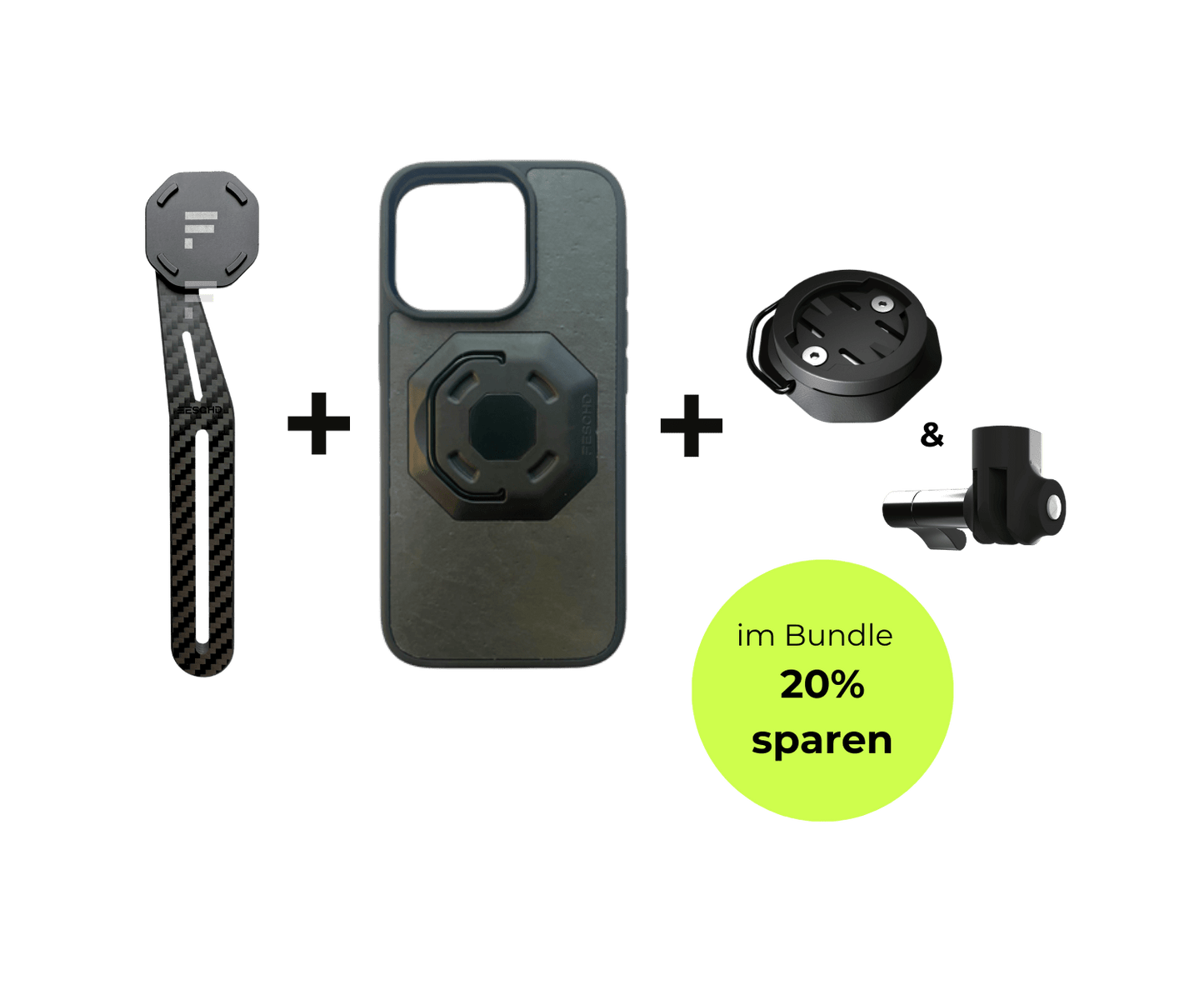 iPhone Bundle Aero FESCHD iPhone 16 Pro iPhone Bundle Aero + Zubehör Pack (GoPro Mount Aero + Adapter Radcomputer)