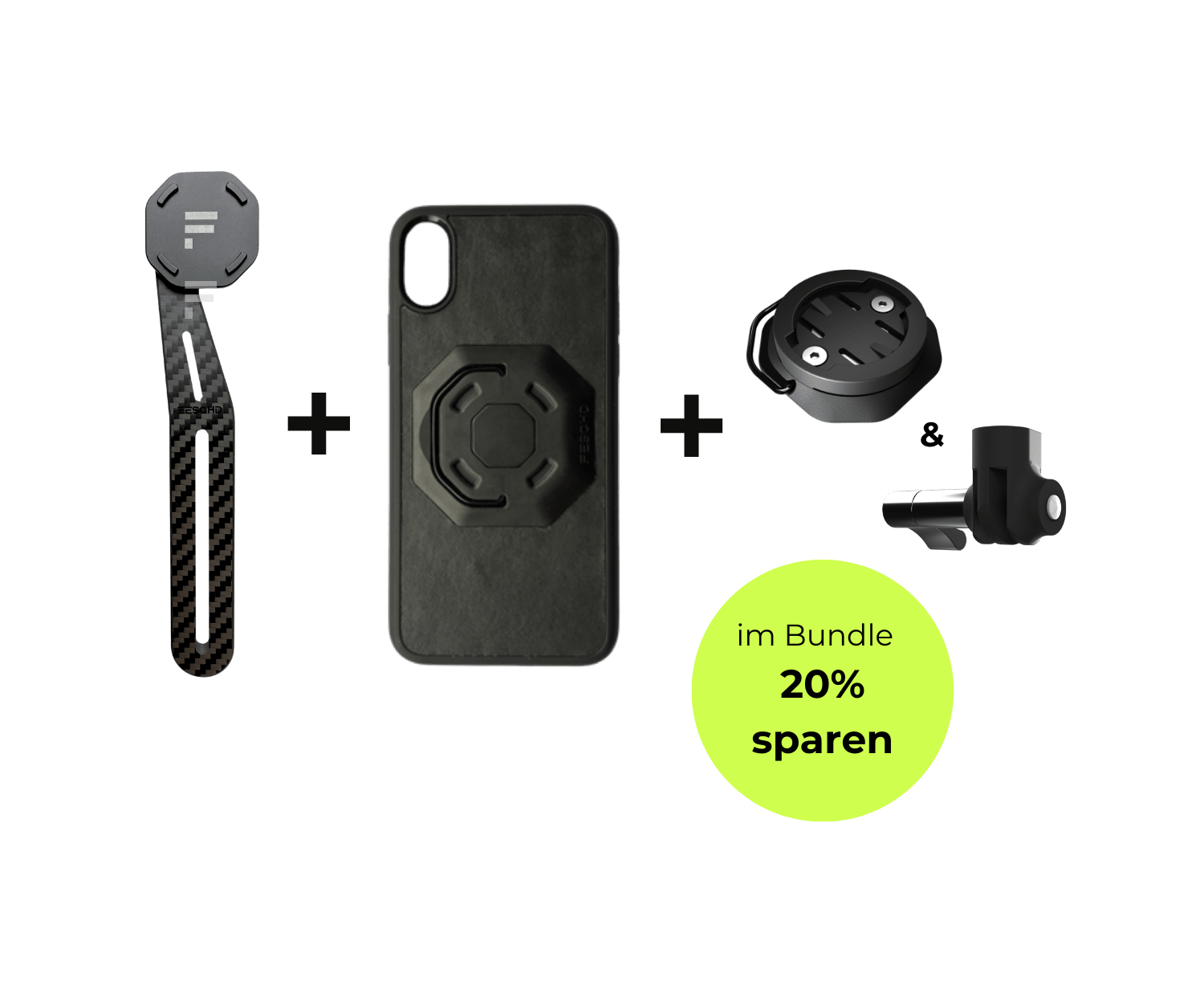 iPhone Bundle Aero FESCHD iPhone XR iPhone Bundle Aero + Zubehör Pack (GoPro Mount Aero + Adapter Radcomputer)