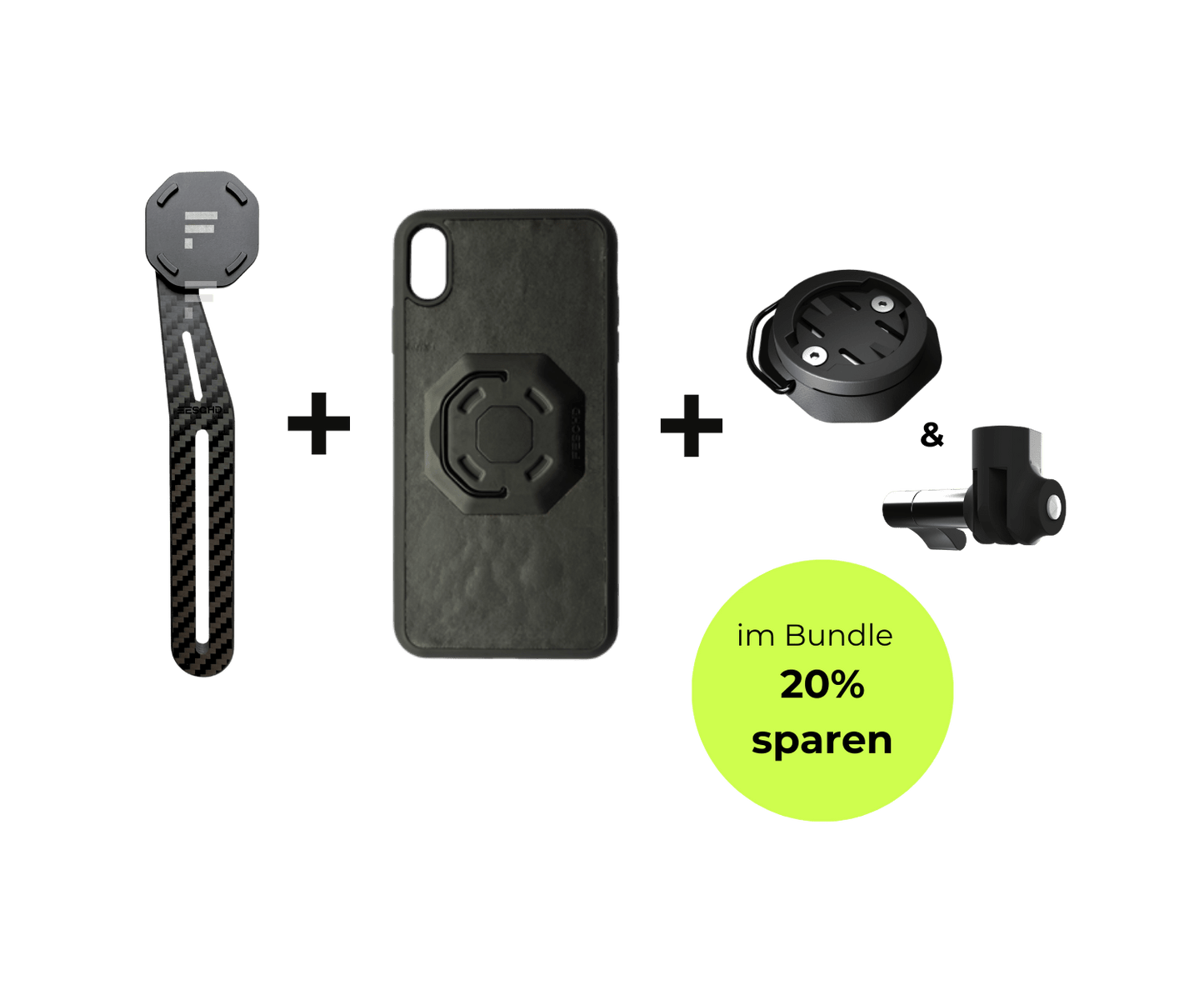 iPhone Bundle Aero FESCHD iPhone XS Max iPhone Bundle Aero + Zubehör Pack (GoPro Mount Aero + Adapter Radcomputer)