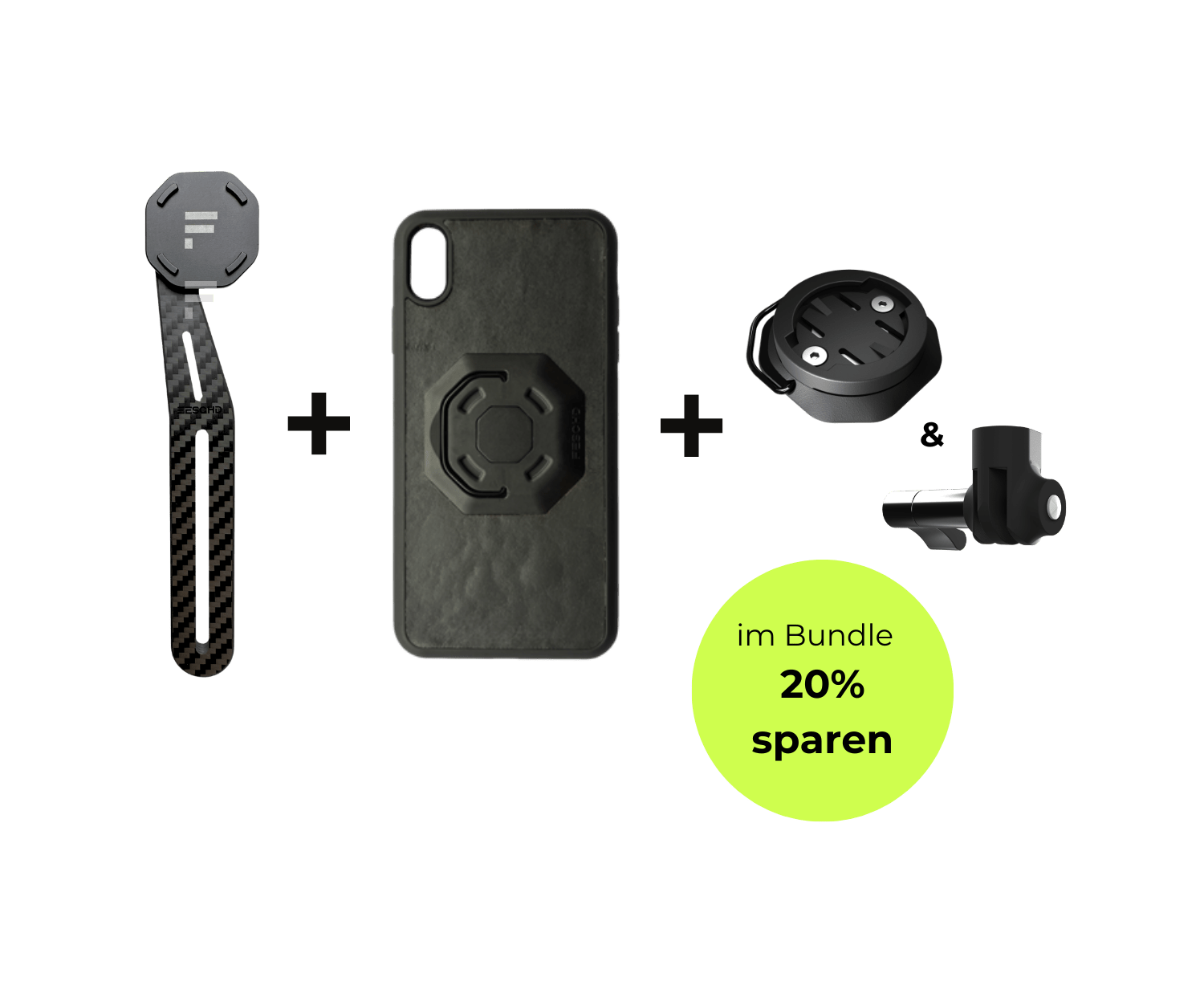 iPhone Bundle Aero FESCHD iPhone XS Max iPhone Bundle Aero + Zubehör Pack (GoPro Mount Aero + Adapter Radcomputer)
