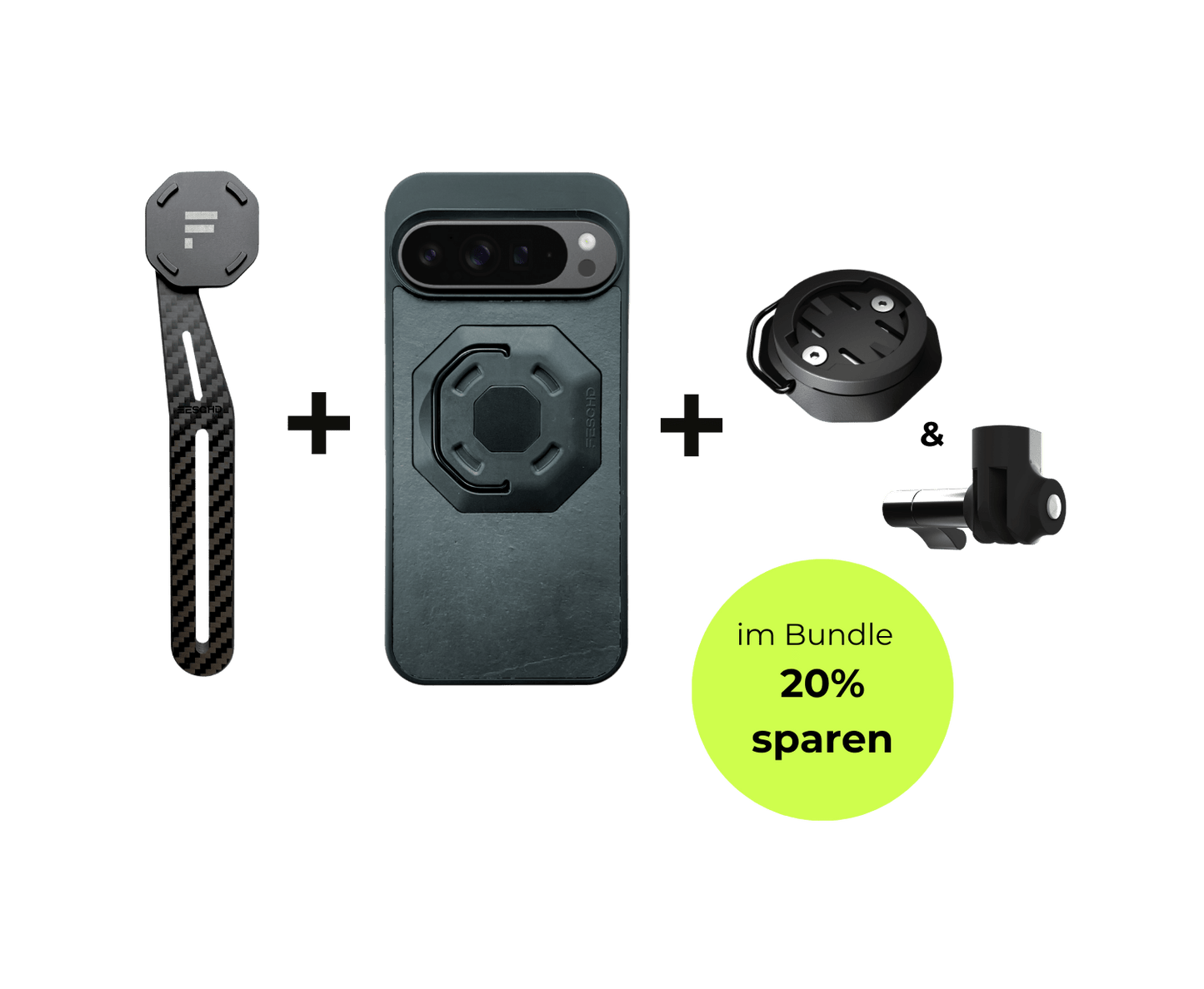 Pixel Bundle Aero FESCHD Pixel 8 Pro Pixel Bundle Aero + Zubehör Pack (GoPro Mount Aero + Adapter Radcomputer)
