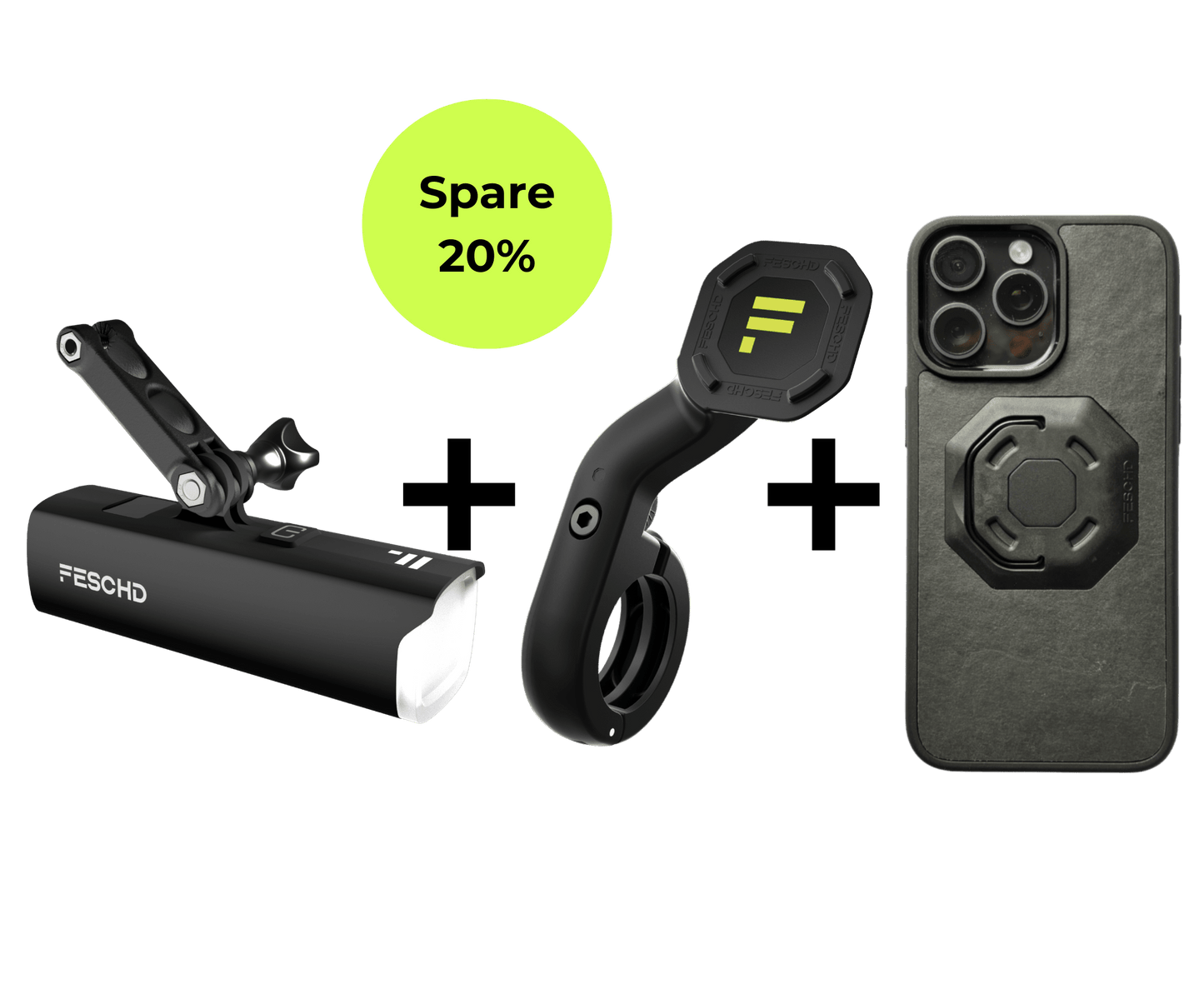 iPhone Bundle + Fahrradlicht inkl. Powerbank FESCHD 