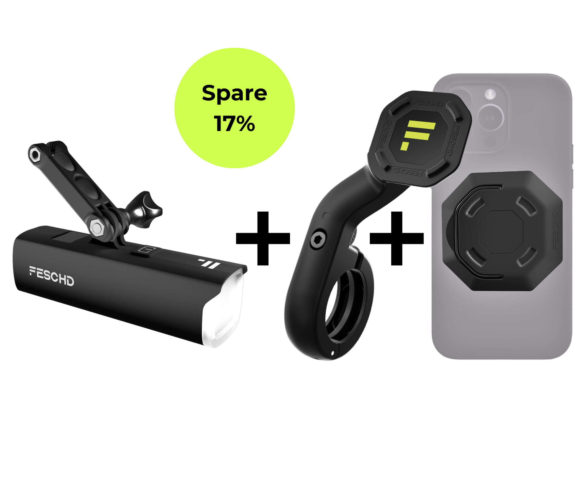 Universal Bundle + Fahrradlicht inkl. Powerbank FESCHD 